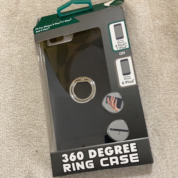360°Ring Case iPhone 8 Plus, 7 Plus & 6 Plus Black - Picture 2 of 6